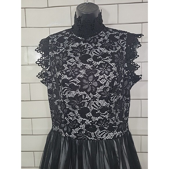 Women's Size Med Evening Wear Lace Dress Romantic Goth Queen Grimhilde Fantasy - Picture 3 of 10